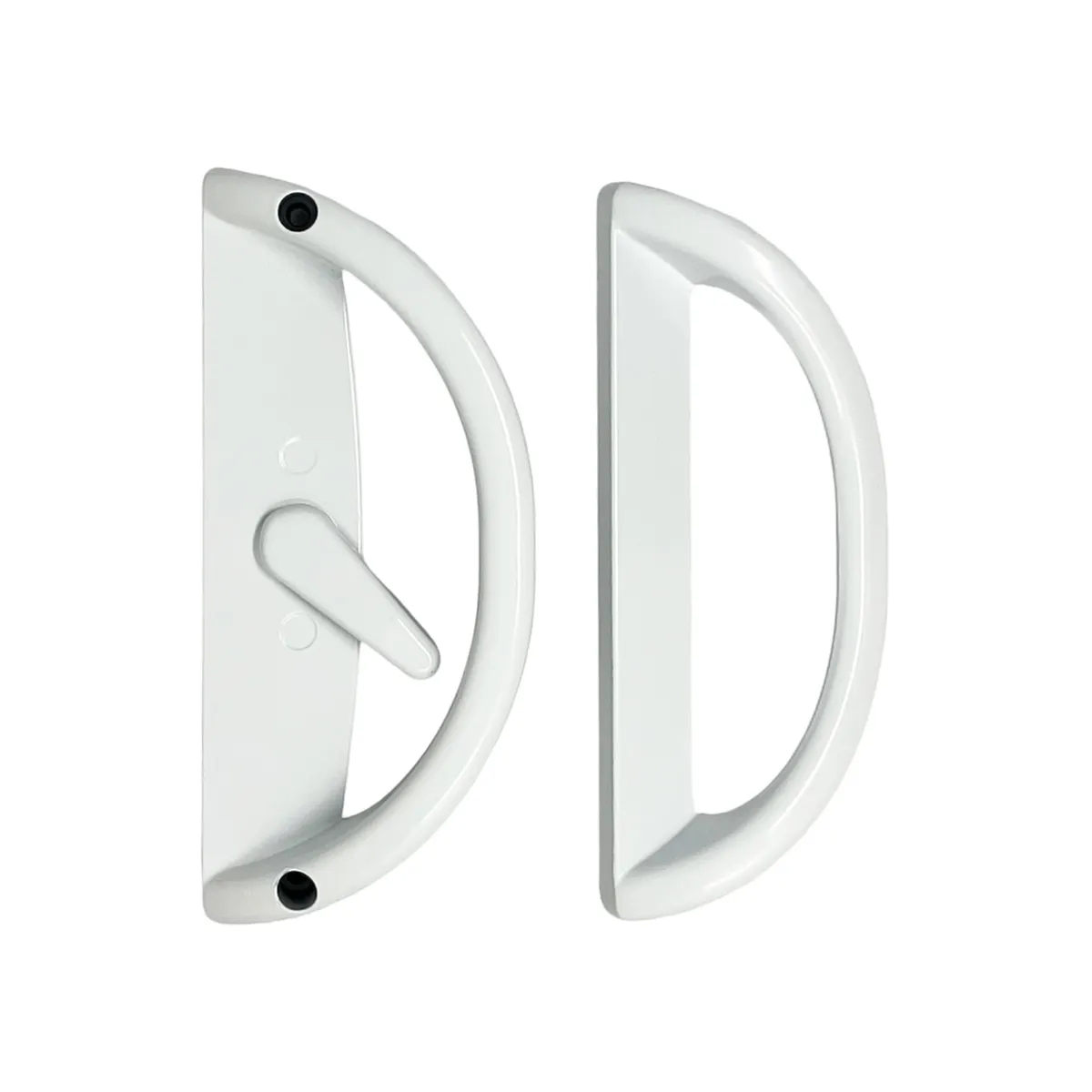 Sliding Patio Door Handle Set White (6-1/2" Hole to Hole)