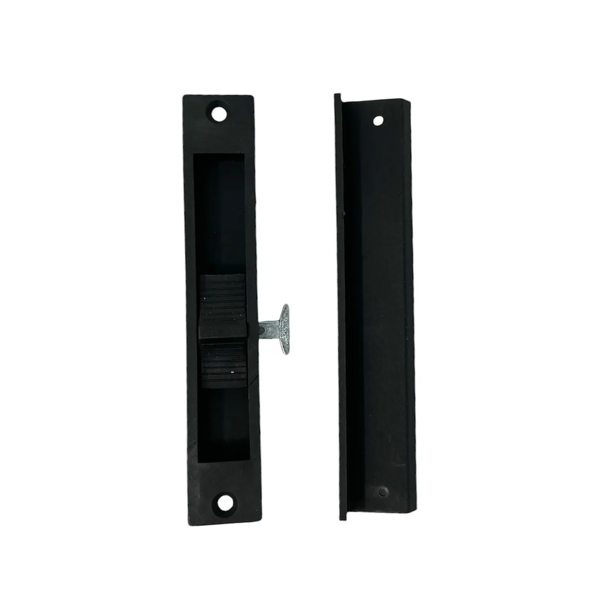 Screen Door Handle with Latch Black (5-1/4" Hole to Hole)