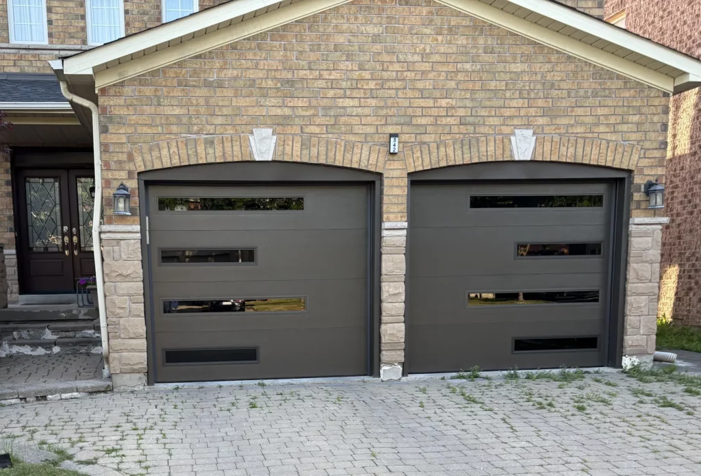Modern Garage Door with Windows - Enlive Doors - Garage Door Repair Mississauga
